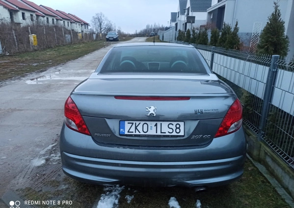 Peugeot 207 CC cena 9500 przebieg: 170650, rok produkcji 2009 z Koszalin małe 232